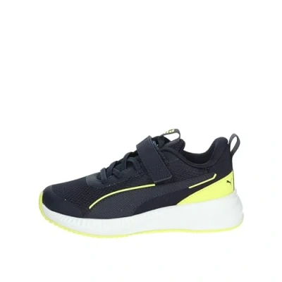 Image of Puma Flyer 3 Unisex Road running shoes for kids, Size: 11K, New navy/lemon sherbert/white Textile/synthetics