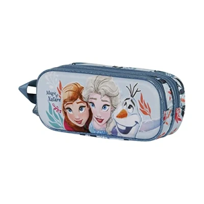 Image of Disney Frozen 2 Nature 3D Double Pencil Case, Multicolour, 22 x 9.5 cm