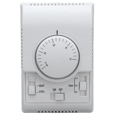 Image of Line Voltage Thermostats Heating and Cooling Two Way Room Mechanical Temperature Controller Adjustable Thermostat Switch for Central Air Conditioning