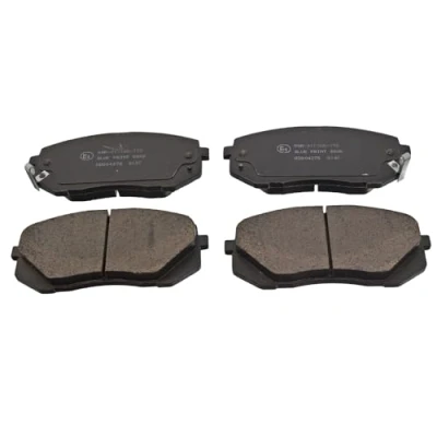 Image of 581011DA00, 58101D4A15, 58101D4A25 Brake pad set BLUE PRINT ADG04278 Front Axle with acoustic wear warning HYUNDAI: i40 Estate, Saloon, Tucson