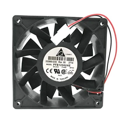 Image of cooling fan Delta PFB1224UHE,Server Cooler PFB1224UHE DC 24V 2.40A, violence inverter for 120x120x38mm 2 Lines