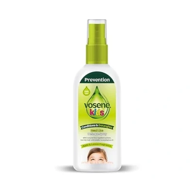 Image of Vosene Kids Apple &amp; Lemon Head lice Defence Spray 150ml, Conditioning and detangling Natural Repellent with Tea Tree Leaf, citronella Eucalyptus Oil, Helps to Keep headlice at Bay.