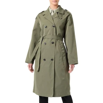 Image of JJXX Women&#039;s Jxsophi OTW Noos Trench Coat, Green, M