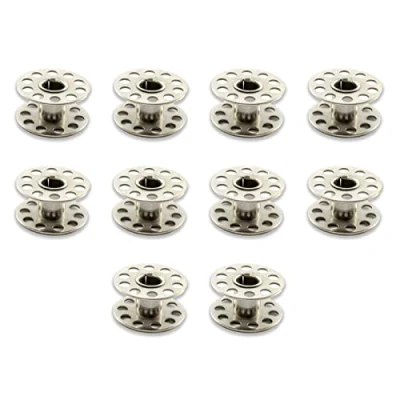 Image of UMTMedia® 10 X Metal Sewing Machine Bobbins Spool for Riccar