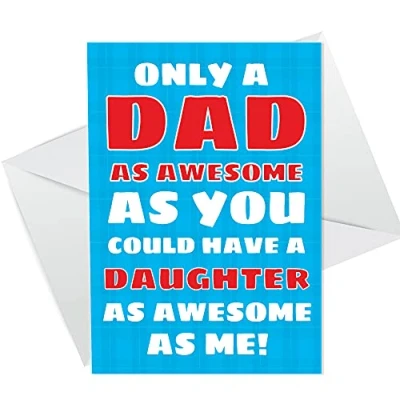 Image of RED OCEAN Novelty Fathers Day Card From Daughter Funny Cheeky For Dad Daddy