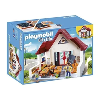 Image of Playmobil 6865 City Life School House with Moveable Clock Hands, Fun Imaginative Role Play, PlaySets Suitable for Children Ages 4+