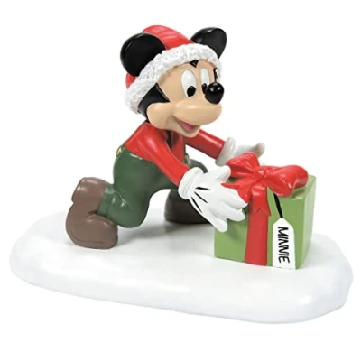 Image of Department 56 Disney Village Mickey Mouse Minnie Will Love This Figurine, 2.5 Inch, Multicolor