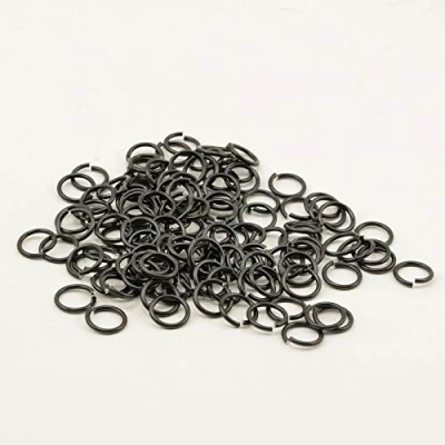 Image of Vaessen Creative Alu Deco jump rings 12mm x120 black,
