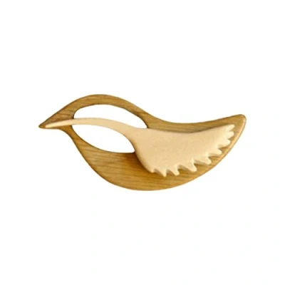 Image of Wooden Brooch Animal Pattern Brooches for Women, Funny Scarf Buckle Clasp Pins, Craft Badge Cartoon Pin