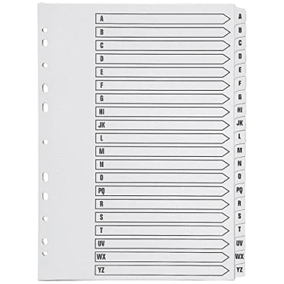 Image of Q Connect 20 Part A Z Index Multi Punched Reinforced Board KF01532