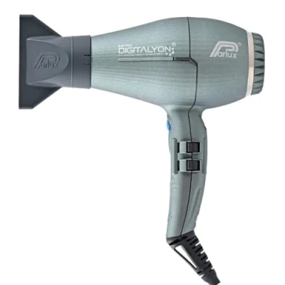 Image of Parlux Digitalyon Hair Dryer. Lightweight &amp; Long Life Professional Hairdryer with Air Ionizer Technology. 2400 W Blow Dryer 2 Speeds, 4 Temperatures Cold Shot Button (Glitter Grey)