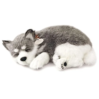 Image of Perfect Petzzz ® Alaskan Husky The Original Breathing Pet Puppy New Huggable Soft Version Plush Toy Gift Bundle