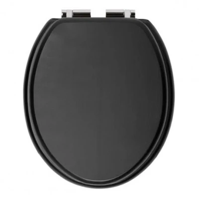 Image of Heritage Black Soft Close Toilet Seat BLK101SA