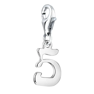 Image of Nenalina Charm Number 5 Pendant, for All Brands of Bracelets and Necklaces, Made 925 Sterling Silver, 713260 000