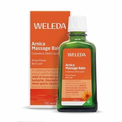 Image of Weleda Arnica Massage Balm, Bruising &amp; Swelling, Rheumatic Muscular Pain, Traditional Herbal Remedy, Natural Organic, Vegan, Zero Plastic 100ml