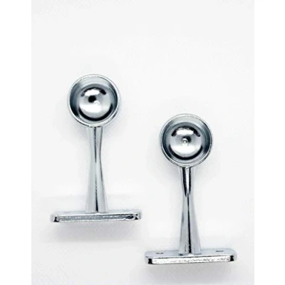 Image of Chrome End Brackets for 25mm Wardrobe Rail x 65.5mm Total Height with Fittings included Pack of 2 (25mm Chrome)