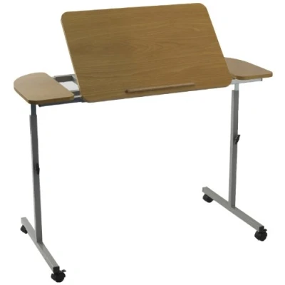 Image of NRS Healthcare M66832 Wheeled and Tilting Over Bed or Chair Table Height Width Adjustable