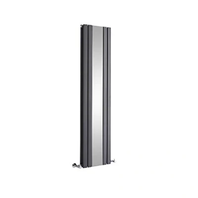 Image of Milano Icon Anthracite Vertical Double Panel Radiator Full Length Mirror 1600mm x 385mm