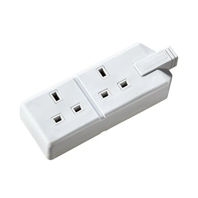 Image of Permaplug By Masterplug ELS132W 01 Two Socket Trailing Socket, Without Plug And Cable, 13 Amp, White