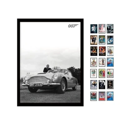 Image of James Bond (Connery B+W 30x40 cm Framed Print