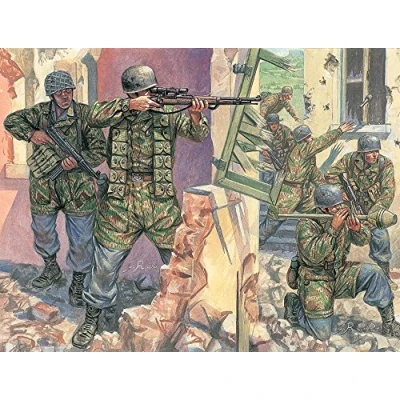Image of The Hobby Company ITA6045 German Paratroopers Figures Soldier Model kit, Grey, 1/72