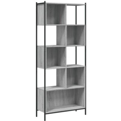 Image of vidaXL Bookcase Grey Sonoma 72x28x172 cm Engineered Wood