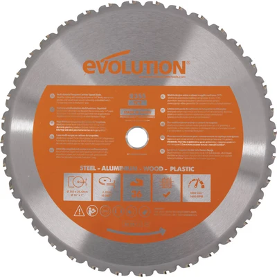 Image of Evolution Power Tools Multi Material Chop Saw Blade 355 x 25.4mm 36T EVL355MULTI