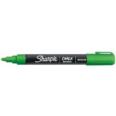 Image of Sharpie Whiteboard Chalk Writing Marker Wet Erase Pens Medium Thick Tips Green Ink 1 Count (Green)