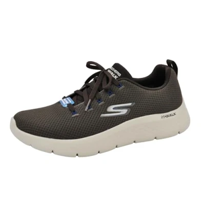 Image of Skechers Men&#039;s GO Walk Flex VESPID Sneaker, Brown, 8 UK