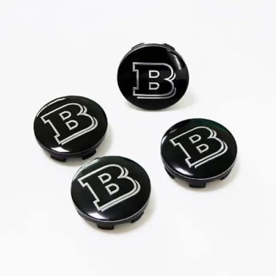 Image of QFYANXUAN Set of 4 Wheel Hub Covers Centre Cap for Smart Brabus 56 mm, Car Caps Waterproof Hubcaps Exterior Decoration Accessories