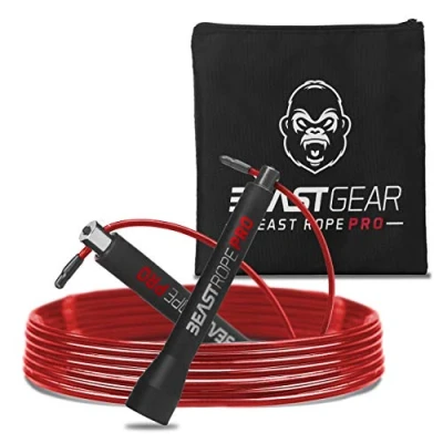 Image of Speed Skipping Rope Adult for Women and Men Advanced Fitness Jump Exercise, Boxing Skipping, Crossfit Beast Pro by Bear MMA, HIIT Workout, Strength Training &amp; Double Unders