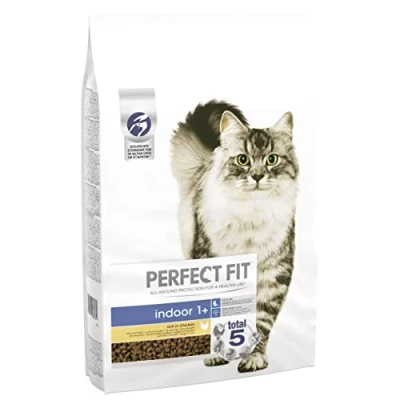 Image of Perfect Fit Dry Cat Food Indoor Adult 1+ Complete for Cats from 1 Year Old, Rich in Chicken 7 kg (Pack of 1)