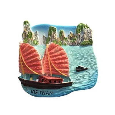 Image of Halong Bay Vietnam 3D Refrigerator Magnet Resin Travel Souvenirs,Handmade Home &amp; Kitchen Decoration Fridge Collection Gift