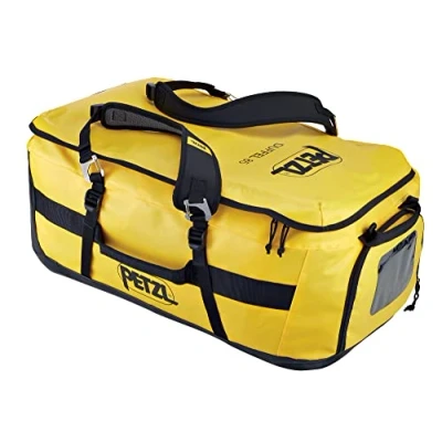Image of Petzl, Duffel 85, From Large Capacity Transport Sacco, Yellow Black, 85 L, Unisex Adult