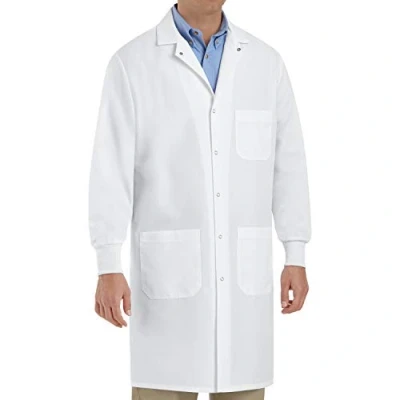 Image of Red Kap Unisex&#039;s Specialized Cuffed Lab Coat Medical, White, XS