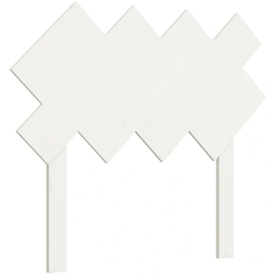 Image of vidaXL Bed Headboard White 92x3x81 cm Solid Wood Pine