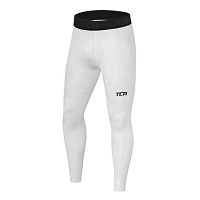 Image of TCA Boys&#039; Pro Performance Compression Leggings Thermal Base Layer Tights White, 8 10 Years