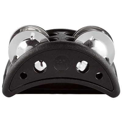 Image of Meinl Percussion CFJS2S BK Foot Tambourine with Steel Jingles and MDF (Medium Density Fibreboard) Frame, Black