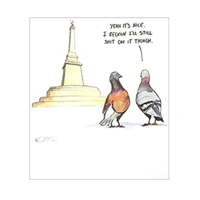 Image of Humorous Greeting Card (PLK6415) Blank/Birthday It&#039;s Nice Pigeons