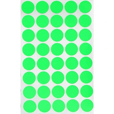 Image of Royal Green Round Stickers Color Dots Labels 19mm (2cm) 3/4 Inch Neon 600 Pack