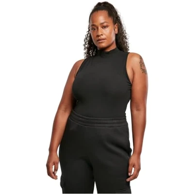 Image of Urban Classics Ladies Sleeveless Turtleneck BODY Body, Women&#039;s, Size: 3XL, Black