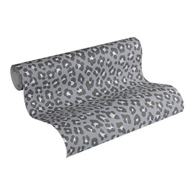 Image of A.S. Création Michalsky Living Dream Again 365033 36503 3 Non Woven Wallpaper in Leopard Look 10.05 m x 0.53 Grey/Black Metallic Made Germany