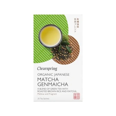 Image of Clearspring Organic Japanese Matcha Genmaicha 20 Tea Sachets