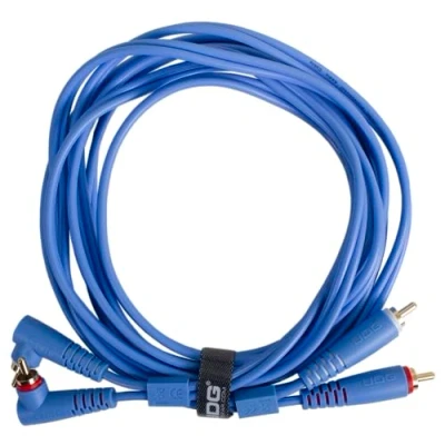Image of UDG Ultimate Cable (RCA Straight RCA Angled) Blue 3m
