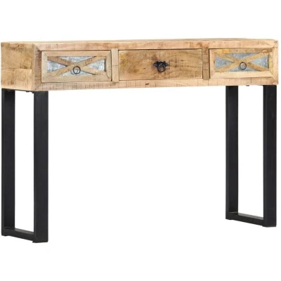 Image of vidaXL Console Table 110x30x76 cm Solid Mango Wood