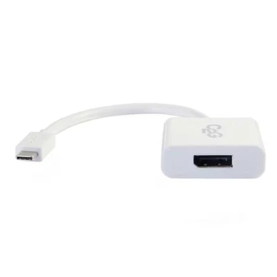 Image of C2G USB C to DisplayPort Adapter Converter Type White