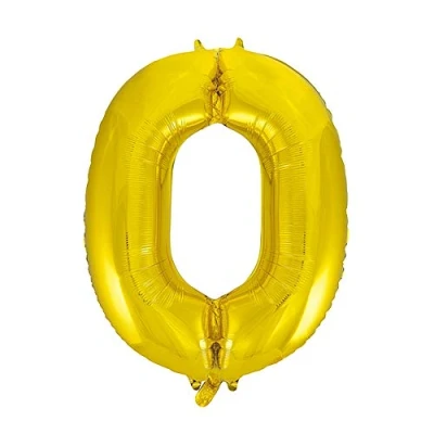 Image of Unique Party 55760 34&quot; Giant Gold Foil Number 0 Balloon