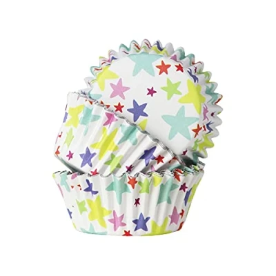 Image of PME Cupcake Cases Foil Lined, Star Blast Pk/30