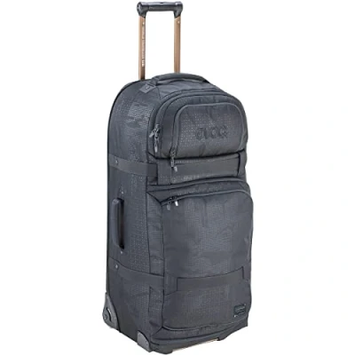 Image of EVOC World Traveller 125 l Trolley Travel Bag for Perfectly organised (Telescopic Handle, replacable Skate Wheels, Extra Light and Stable EVA Bottom Construction), Black