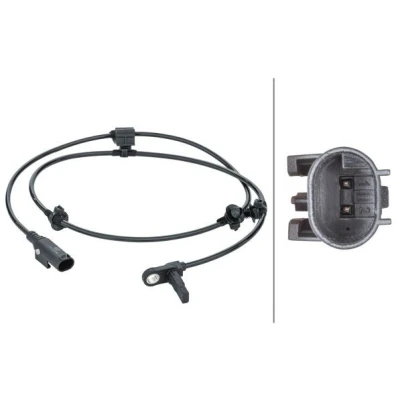 Image of 4479050101, 4479051503, 4479056802, 4479059501, A4479050101 ABS sensor HELLA 6PU 012 679 961 Rear Axle Active 2 pin connector 945mm